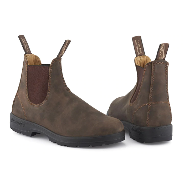 
                  
                    Blundstone 585 Rustic Brown Boots Made in Tasmania, Australia.
                  
                