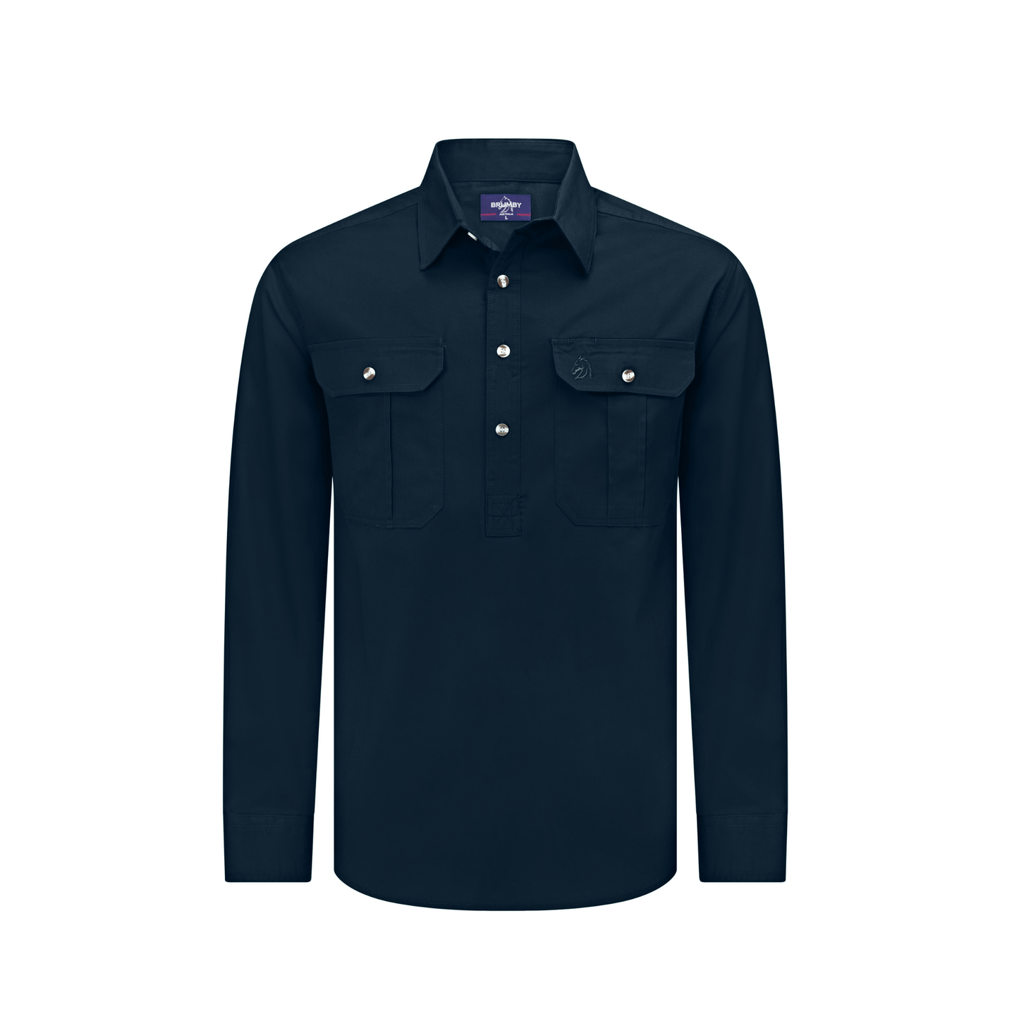Australian Work Shirt in Navy from farm clothing brand, Brumby.