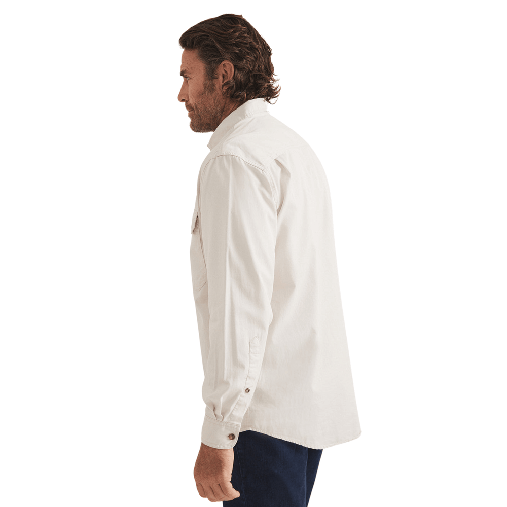 
                  
                    RB Sellars Men's Burton Half Button Mid Weight Work Shirt - Stone
                  
                