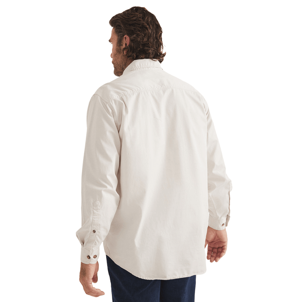 
                  
                    RB Sellars Men's Burton Half Button Mid Weight Work Shirt - Stone
                  
                
