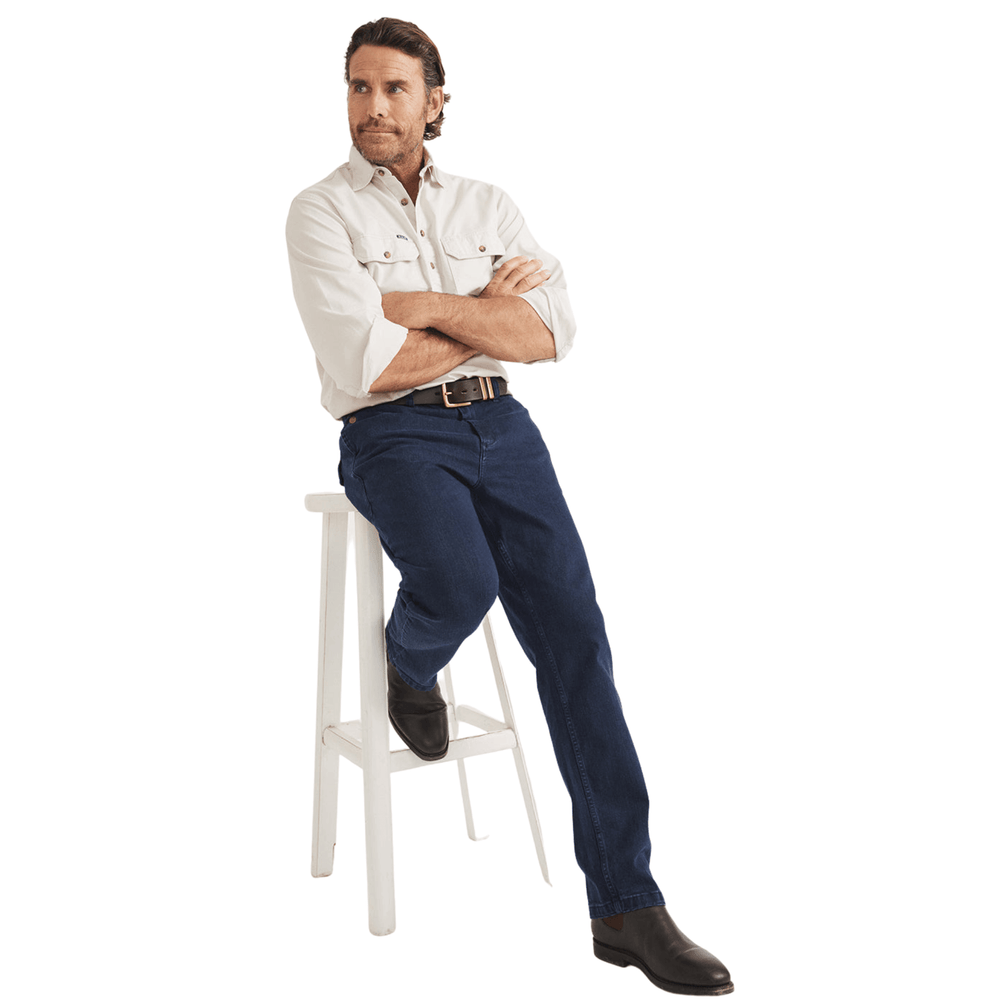 
                  
                    RB Sellars Men's Burton Half Button Mid Weight Work Shirt - Stone
                  
                