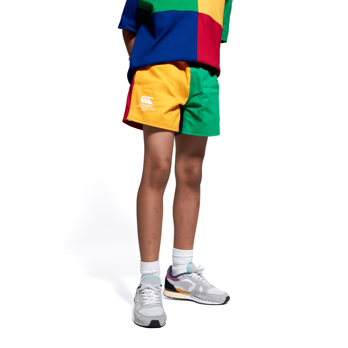 Canterbury Kids 120 Years Harlequin Shorts (Unisex) - AU Yellow