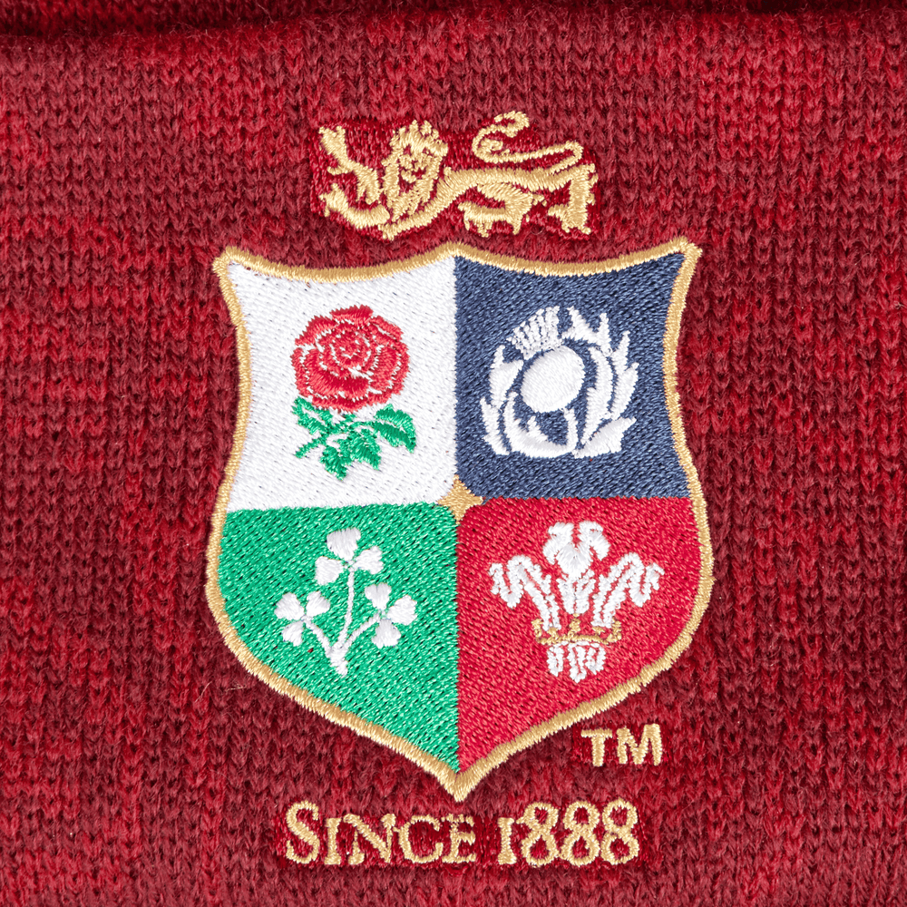 Canterbury British & Irish Lions Fleece Lined Bobble Hat - Red Dahlia