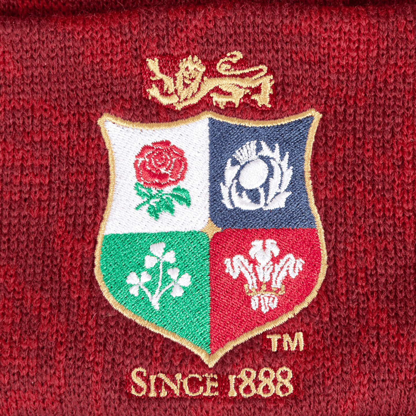 Canterbury British & Irish Lions Fleece Lined Bobble Hat - Red Dahlia