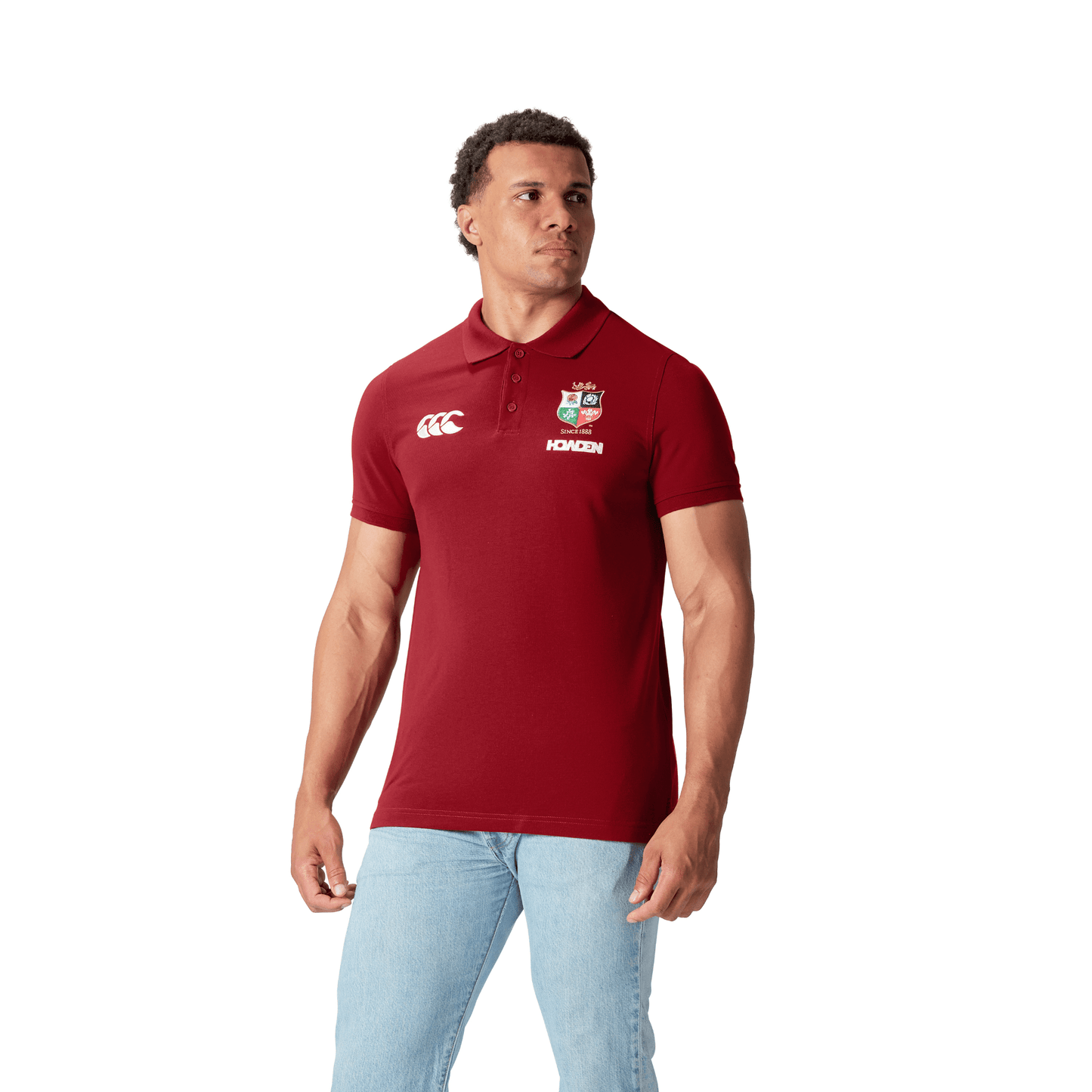Canterbury British & Irish Lions Pique Rugby Polo (Unisex) - Red Dahlia