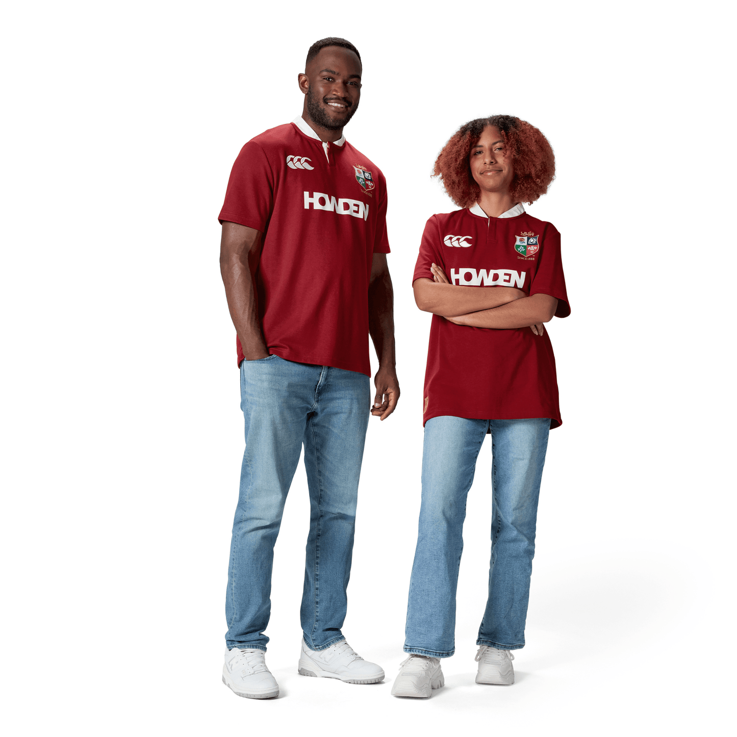 Canterbury British & Irish Lions Short Sleeve Classic Rugby Jersey (Unisex) - Red Dahlia