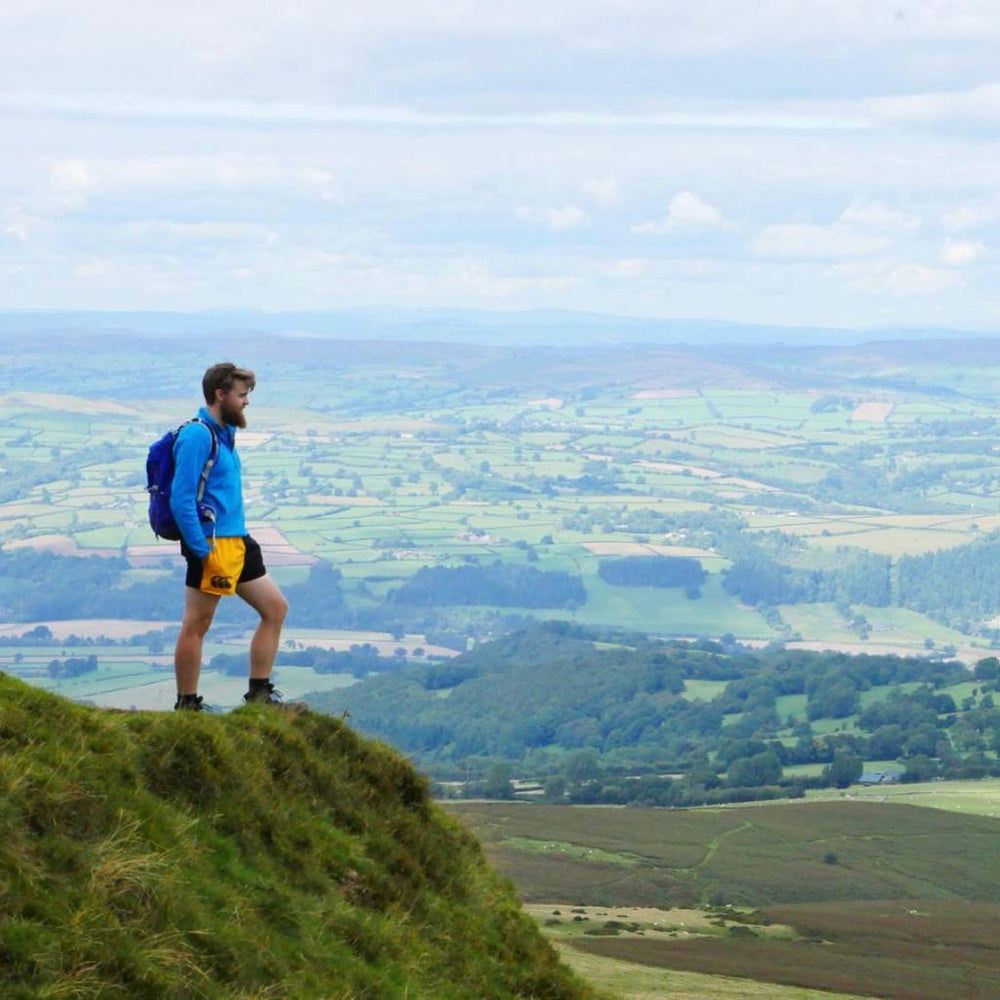 
                  
                    A hiker wearing the Canterbury clothing New Zealand brand
                  
                