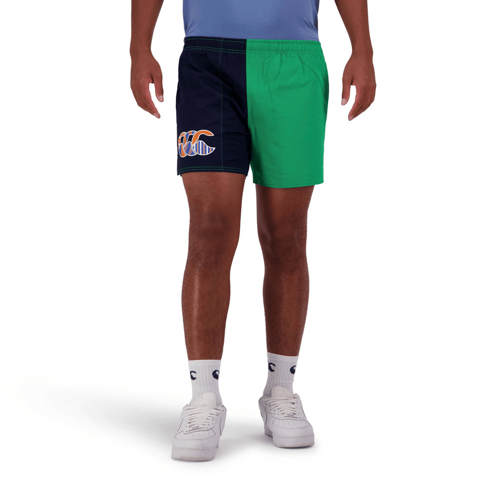 Canterbury Limited-Edition Harlequin Uglies Shorts (Unisex) - Navy/Green (Extra Long 5")