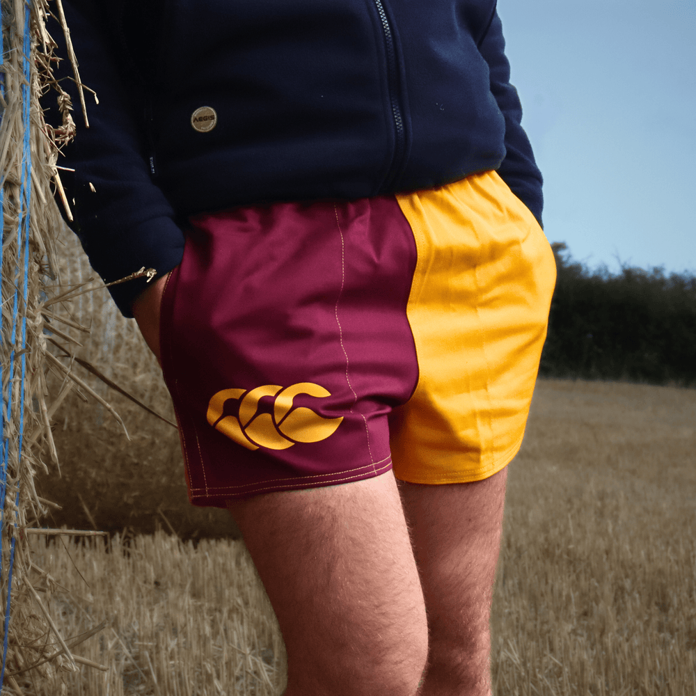 Canterbury Limited Edition Harlequin Shorts (Unisex) - Maroon/Gold