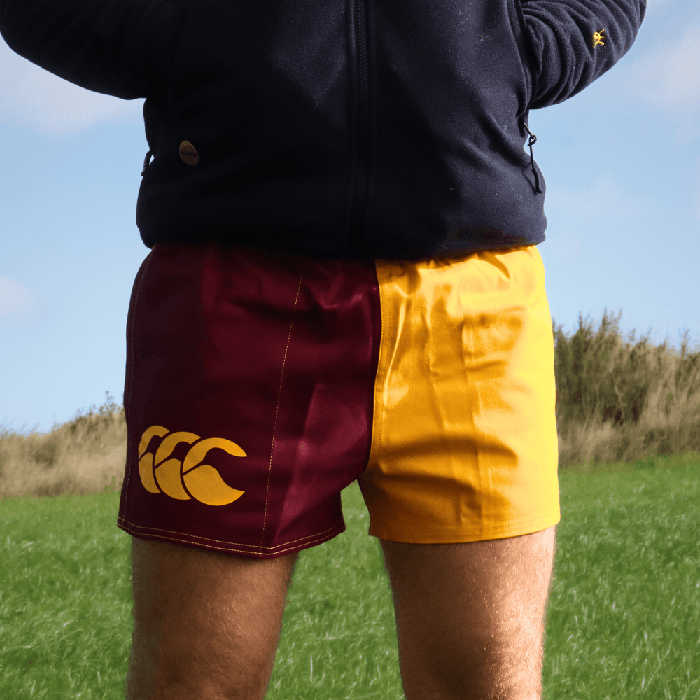 
                  
                    Canterbury Limited Edition Harlequin Shorts (Unisex) - Maroon/Gold
                  
                