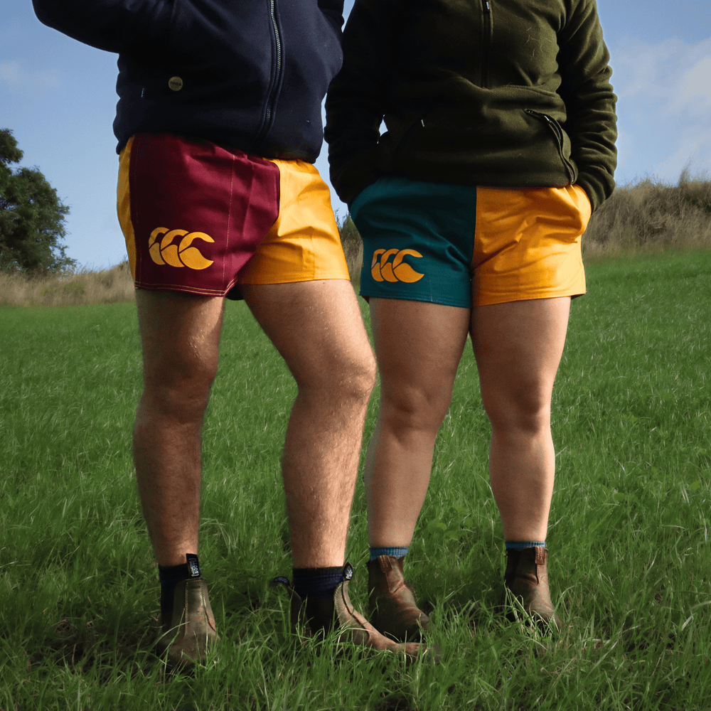 
                  
                    Canterbury Limited Edition Harlequin Shorts (Unisex) - Maroon/Gold
                  
                