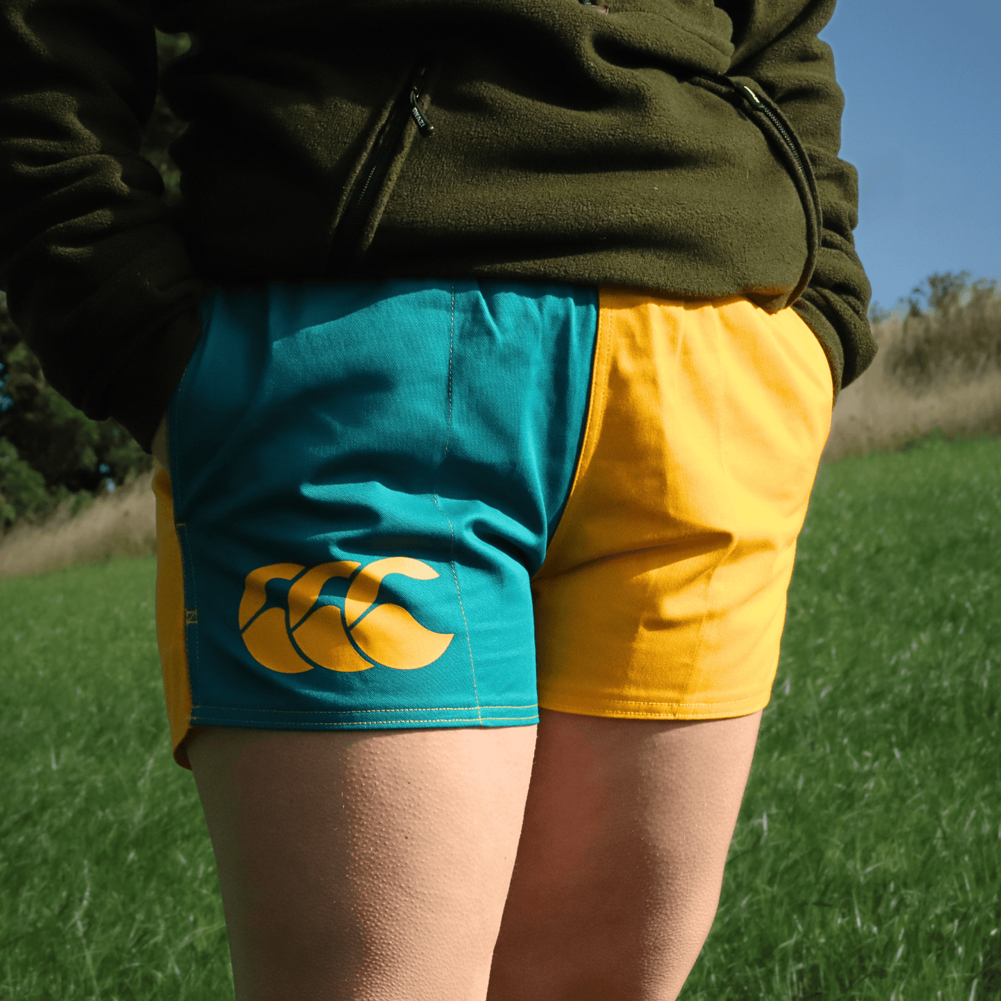 Canterbury Limited Edition Harlequin Shorts (Unisex) - Alpine/Gold