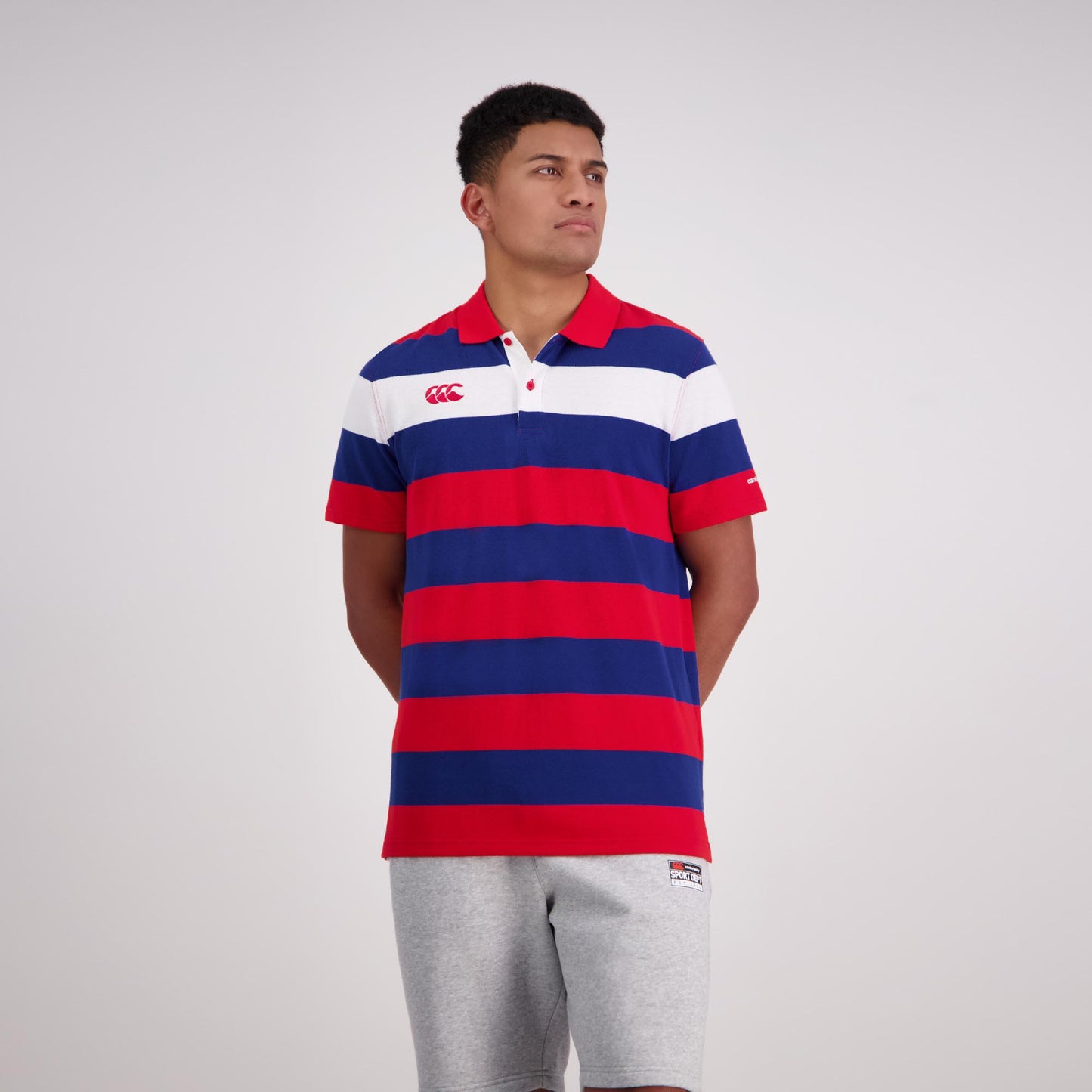 Canterbury Rugby Polo Jersey (Unisex) - Formula One Red & Blue