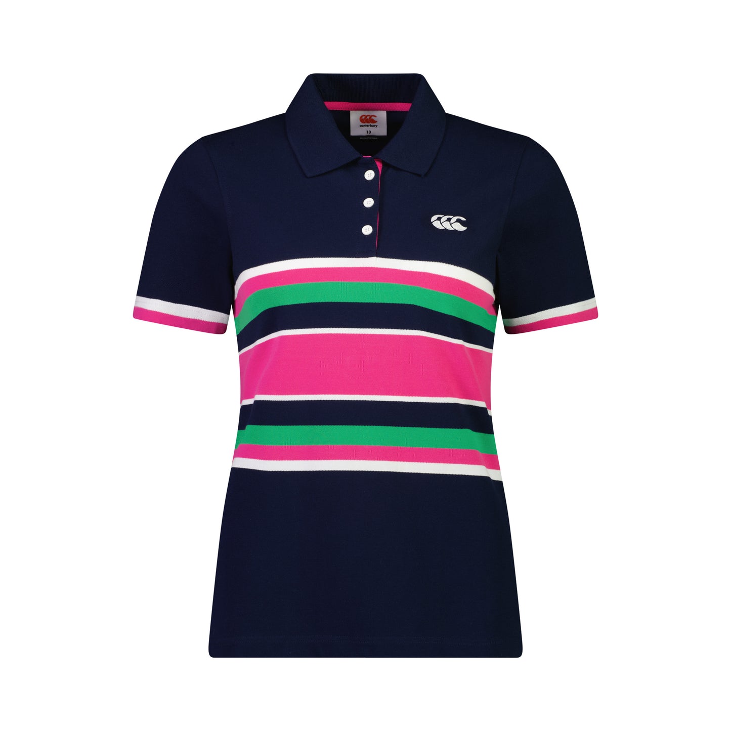 Canterbury Women's Rugby Polo - Multi Stripe Revival