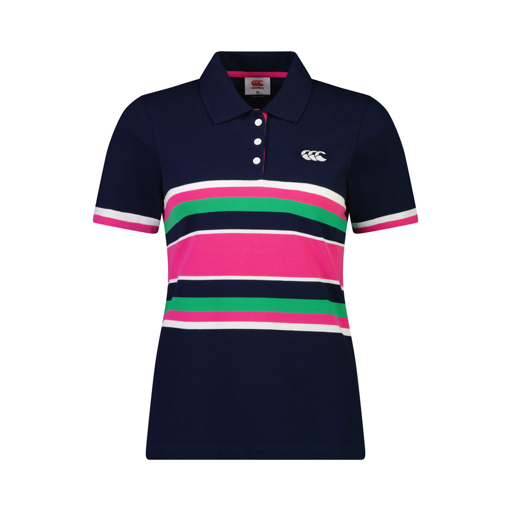 Canterbury Women's Rugby Polo - Multi Stripe Revival