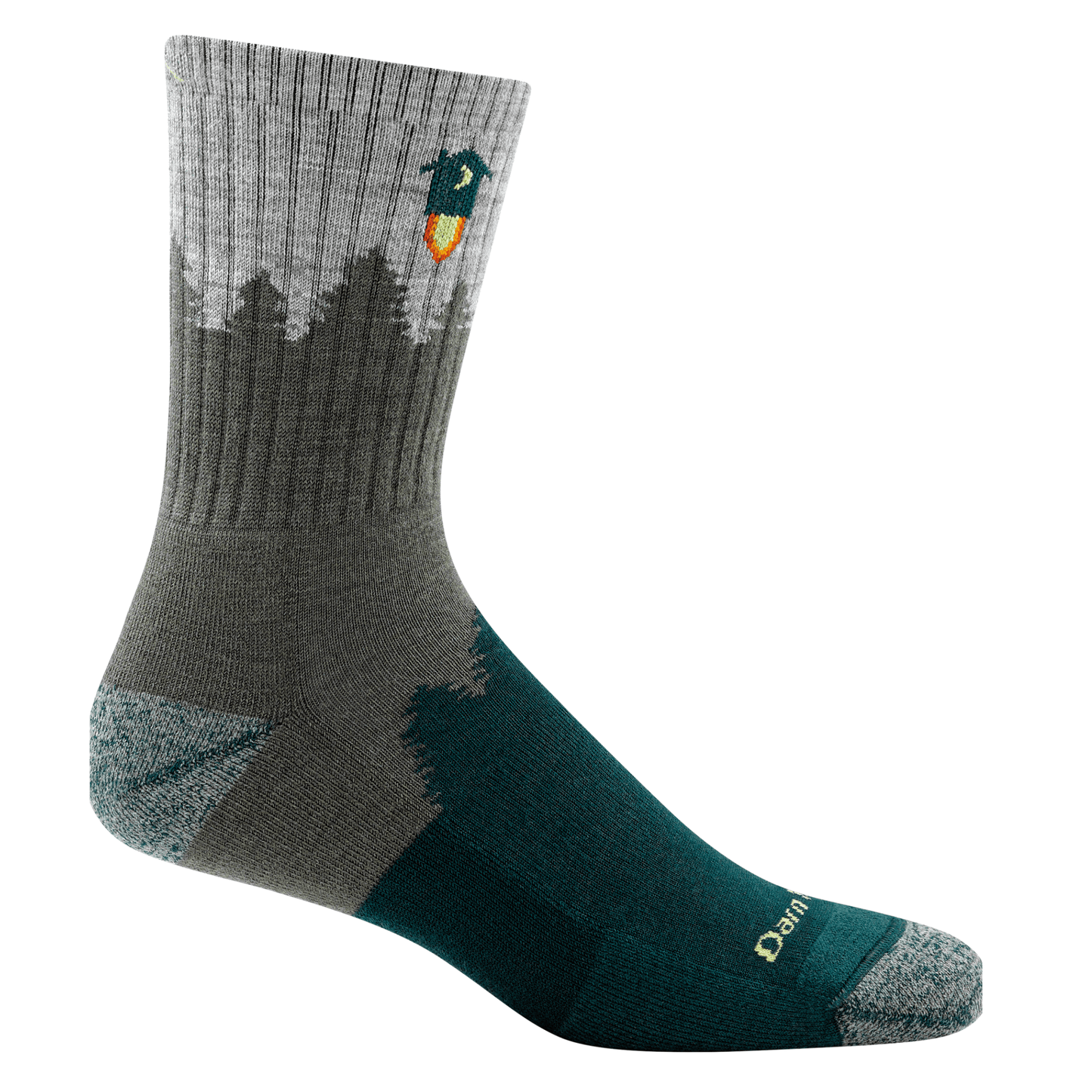 Darn Tough Men's Hiker Number 2 Micro Crew Midweight with Cushion Socks - Green