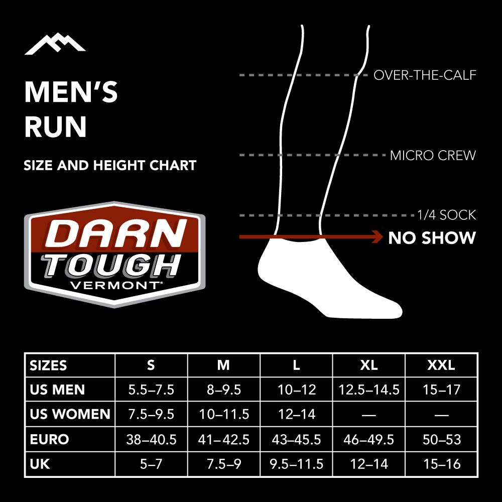 Darn Tough Men's Run No Show Tab Ultra-Lightweight Cushioned Socks - Chestnut