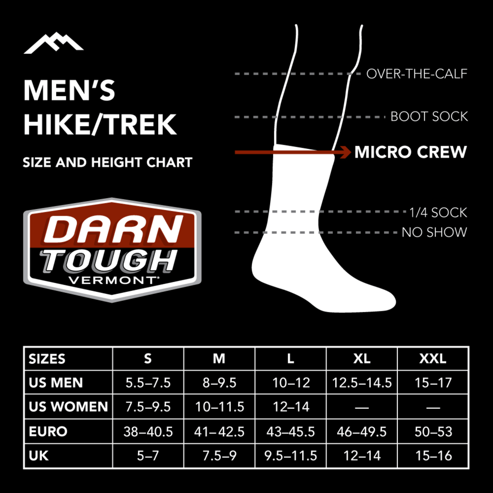 
                  
                    Darn Tough Men's Hiker Number 2 Micro Crew Midweight with Cushion Socks - Green
                  
                