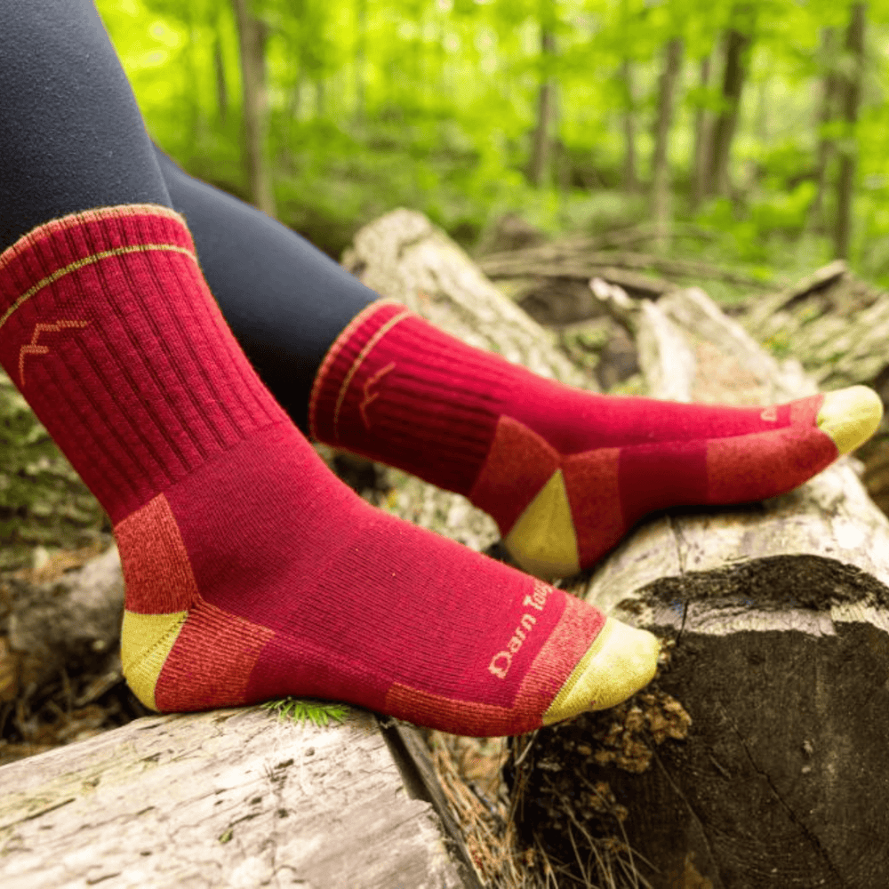 Darn Tough Women's Hiker Micro Crew Midweight with Cushion Socks - Cranberry