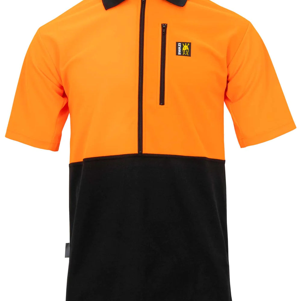 Swazi The HI-VIS Climb-Max Short Sleeve Shirt - Blaze/Black