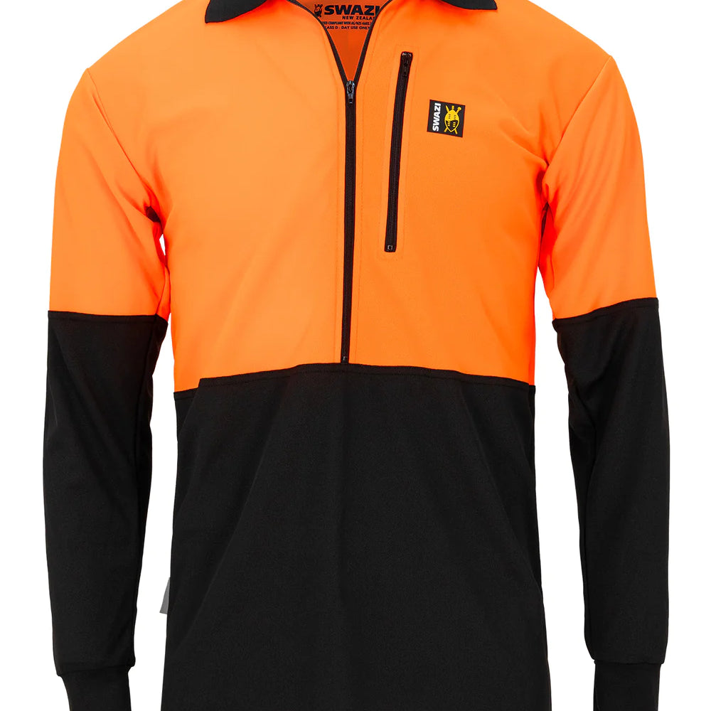 Swazi The HI-VIS Climb-Max Long Sleeve Shirt - Blaze/Black