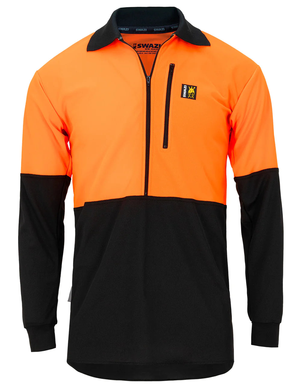 Swazi The HI-VIS Climb-Max Long Sleeve Shirt - Blaze/Black