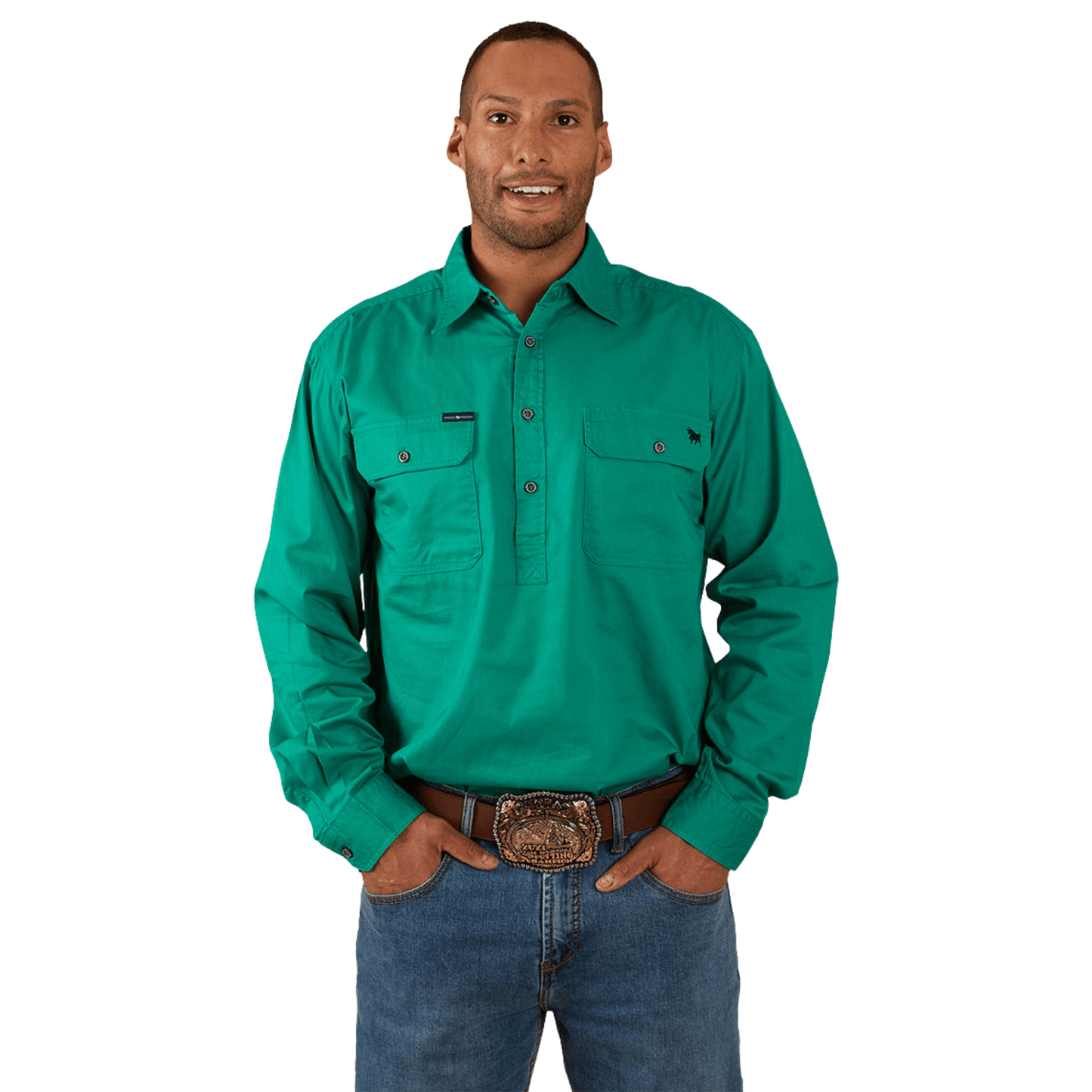 Ringers Western - Men's King River Work Shirt - Green