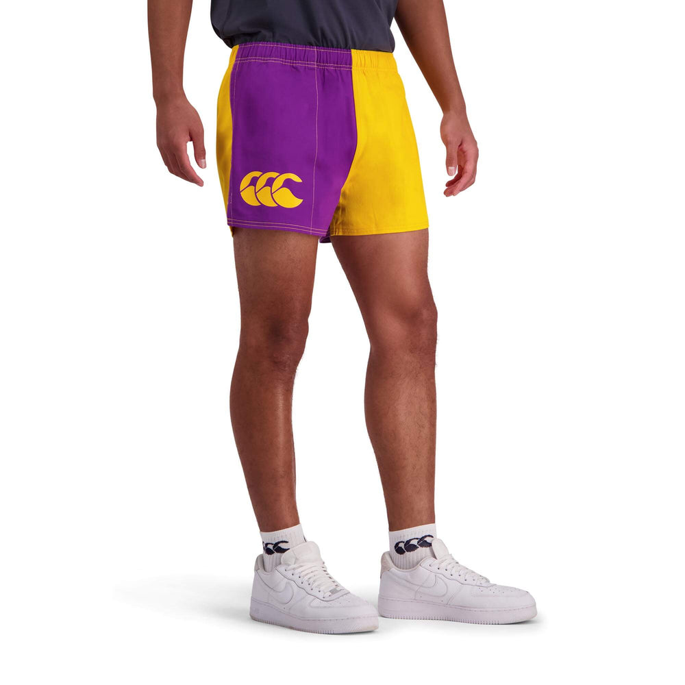 
                  
                    Canterbury Limited Edition Harlequin Shorts (Unisex) - Gold/Purple
                  
                