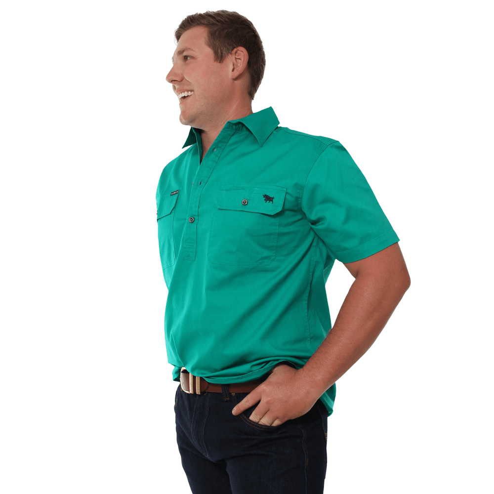 
                  
                    Ringers Western - Men's Pack Saddle Work Shirt - Green
                  
                