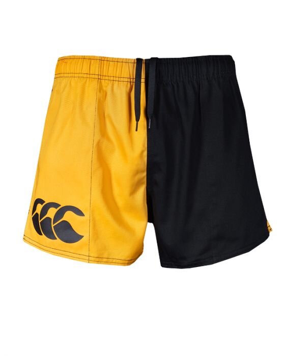 Canterbury Kids Harlequin Shorts (Unisex) - Gold/Black