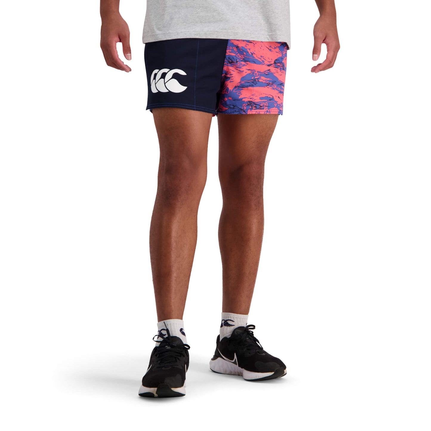 Canterbury Limited Edition Harlequin Shorts (Unisex) - Sunkissed Coral Militia