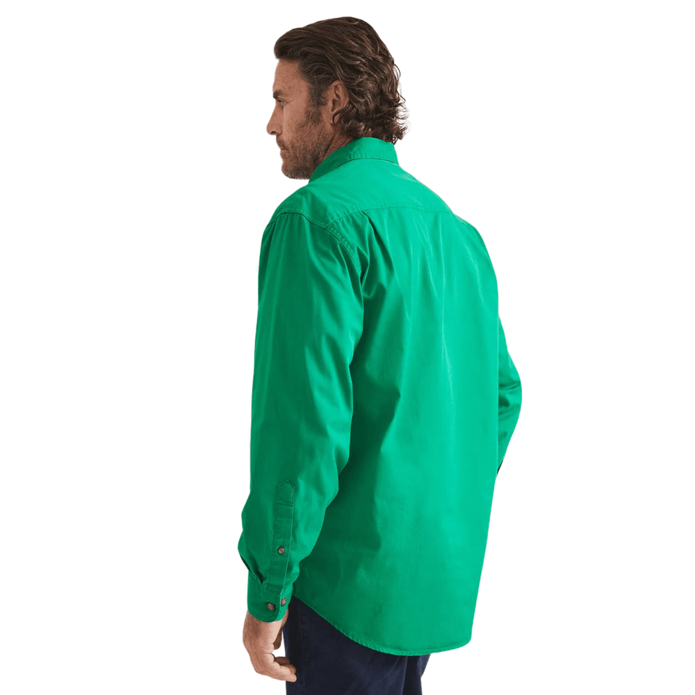
                  
                    RB Sellars Men's Burton Half Button Mid Weight Work Shirt - Emerald
                  
                