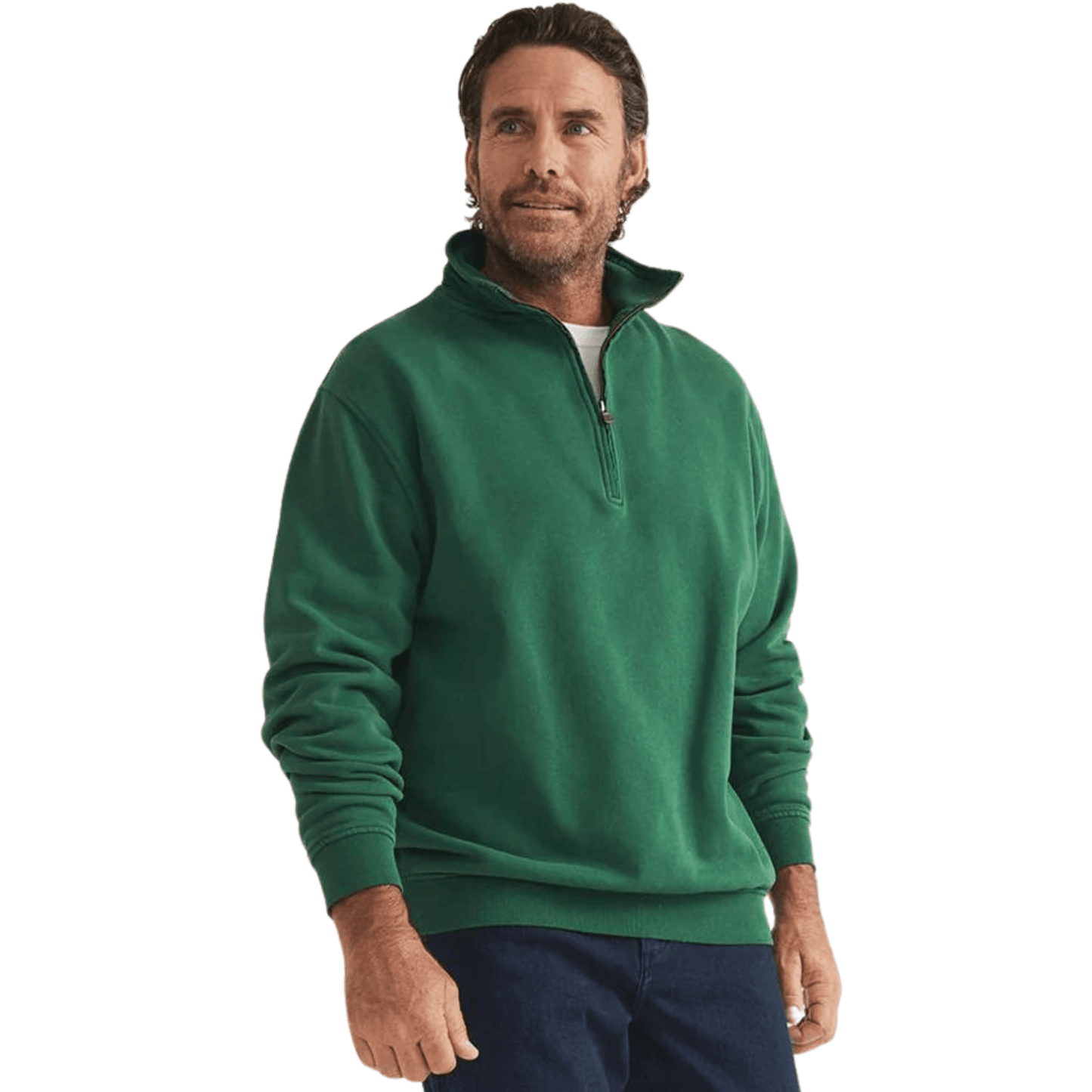 RB Sellars Trentham Half Zip Jumper (Unisex) - Bottle Green