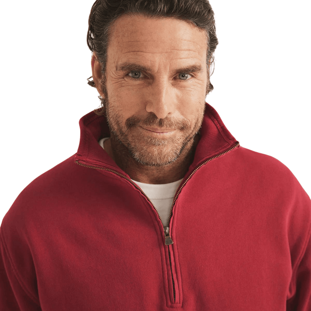 RB Sellars Trentham Half Zip Jumper (Unisex) - Cherry