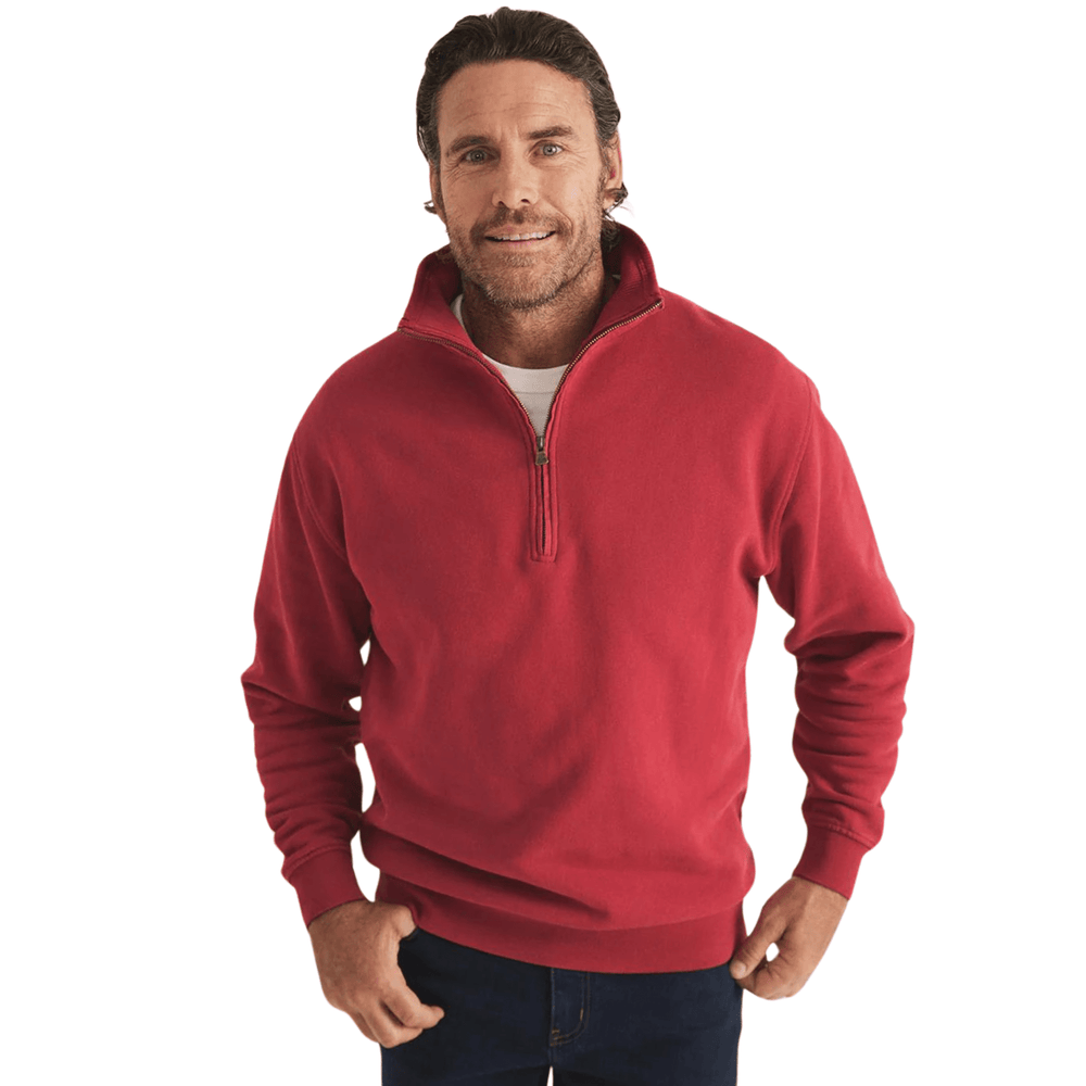 RB Sellars Trentham Half Zip Jumper (Unisex) - Cherry