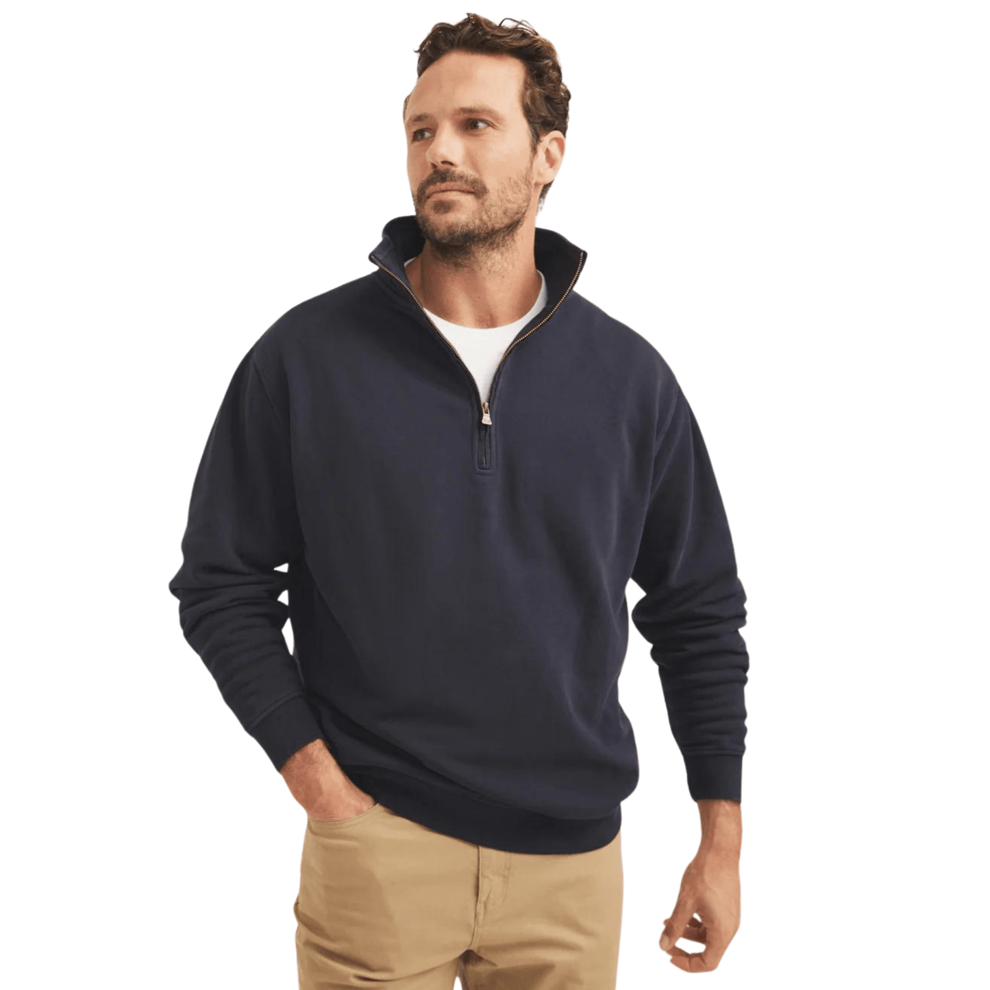 RB Sellars Trentham Half Zip Jumper (Unisex) - Classic Navy