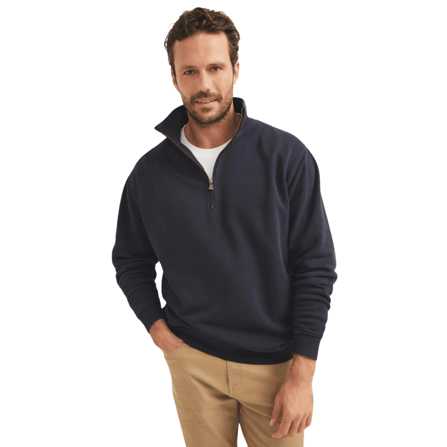 RB Sellars Trentham Half Zip Jumper (Unisex) - Classic Navy