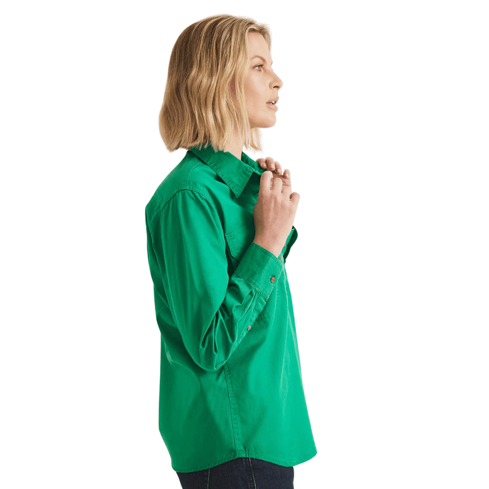 
                  
                    RB Sellars Women's Sandy Half Button Light Weight Work Shirt - Emerald
                  
                