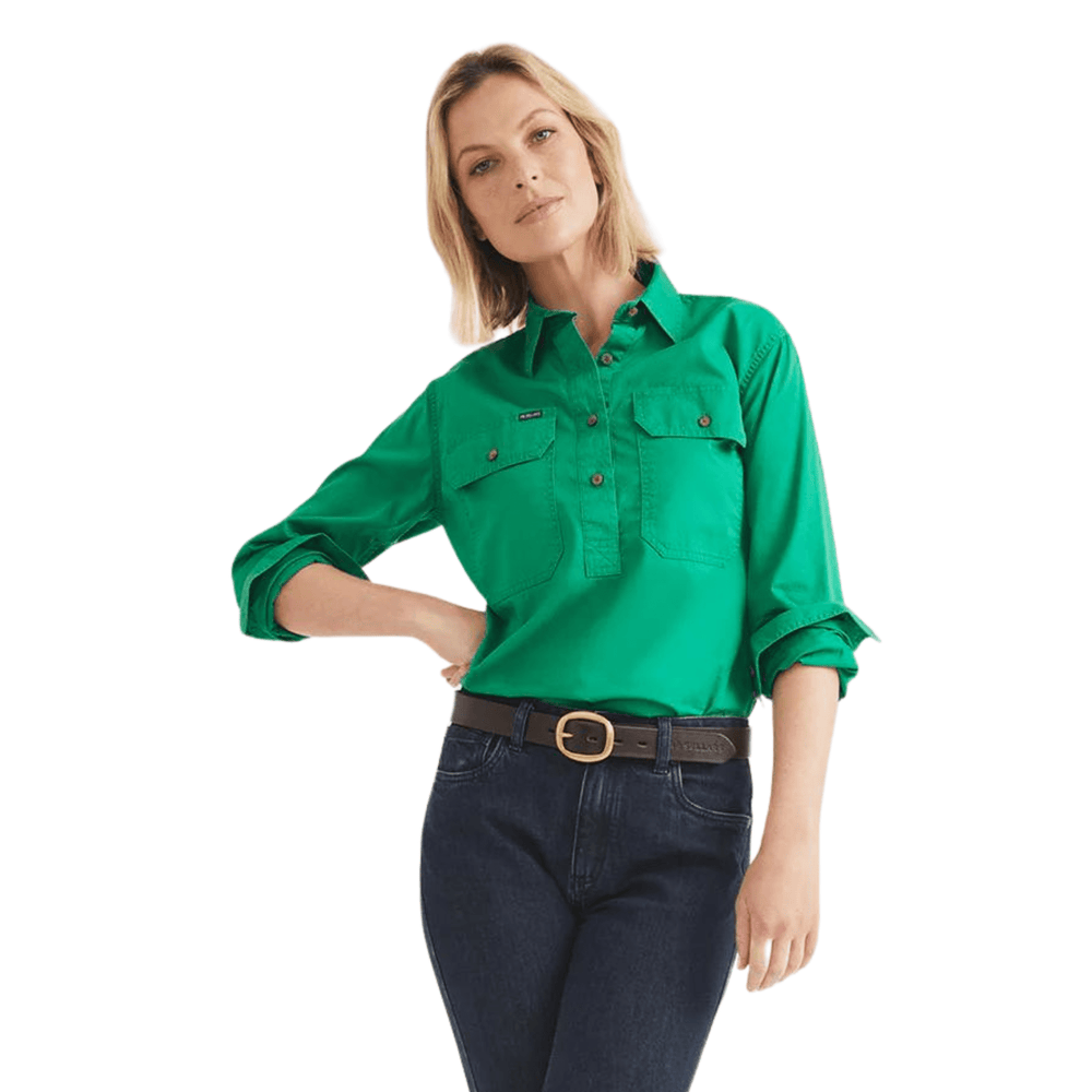 
                  
                    RB Sellars Women's Sandy Half Button Light Weight Work Shirt - Emerald
                  
                