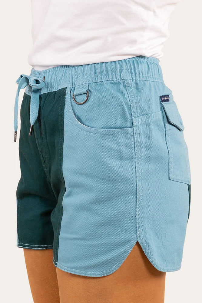 
                  
                    Ringers Western - Women's Heavy Weight Work Ruggers (shorts) - Arctic Blue/Dark Teal
                  
                
