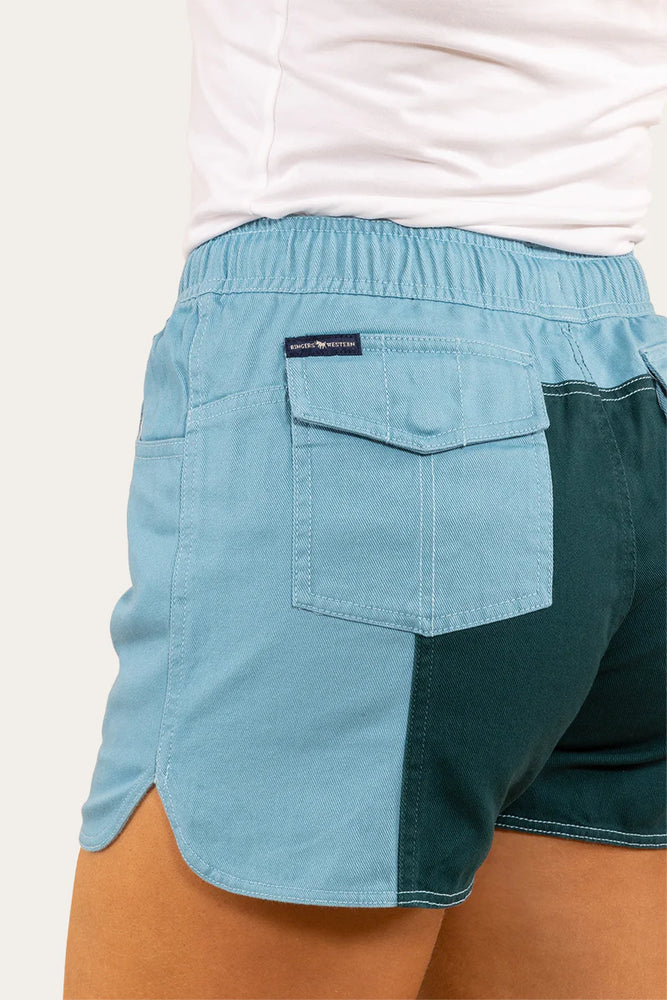 
                  
                    Ringers Western - Women's Heavy Weight Work Ruggers (shorts) - Arctic Blue/Dark Teal
                  
                