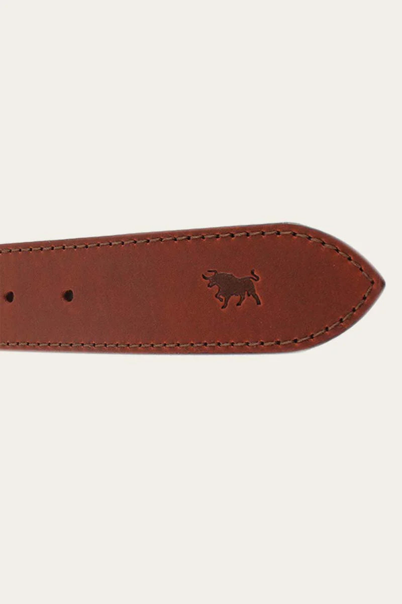 Ringers Western - Unisex James Belt - Tawny Brown / Silver