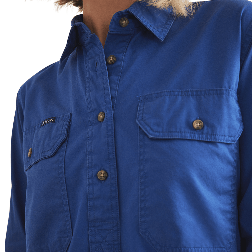 
                  
                    RB Sellars Women's Sandy Half Button Light Weight Work Shirt - Royal
                  
                