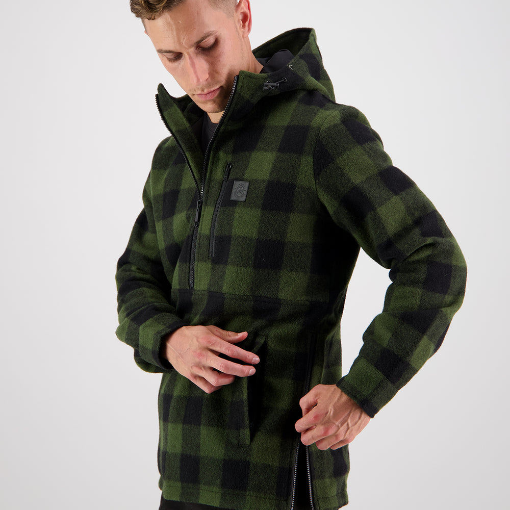 
                  
                    Person using the side zip on his farming hoodies
                  
                