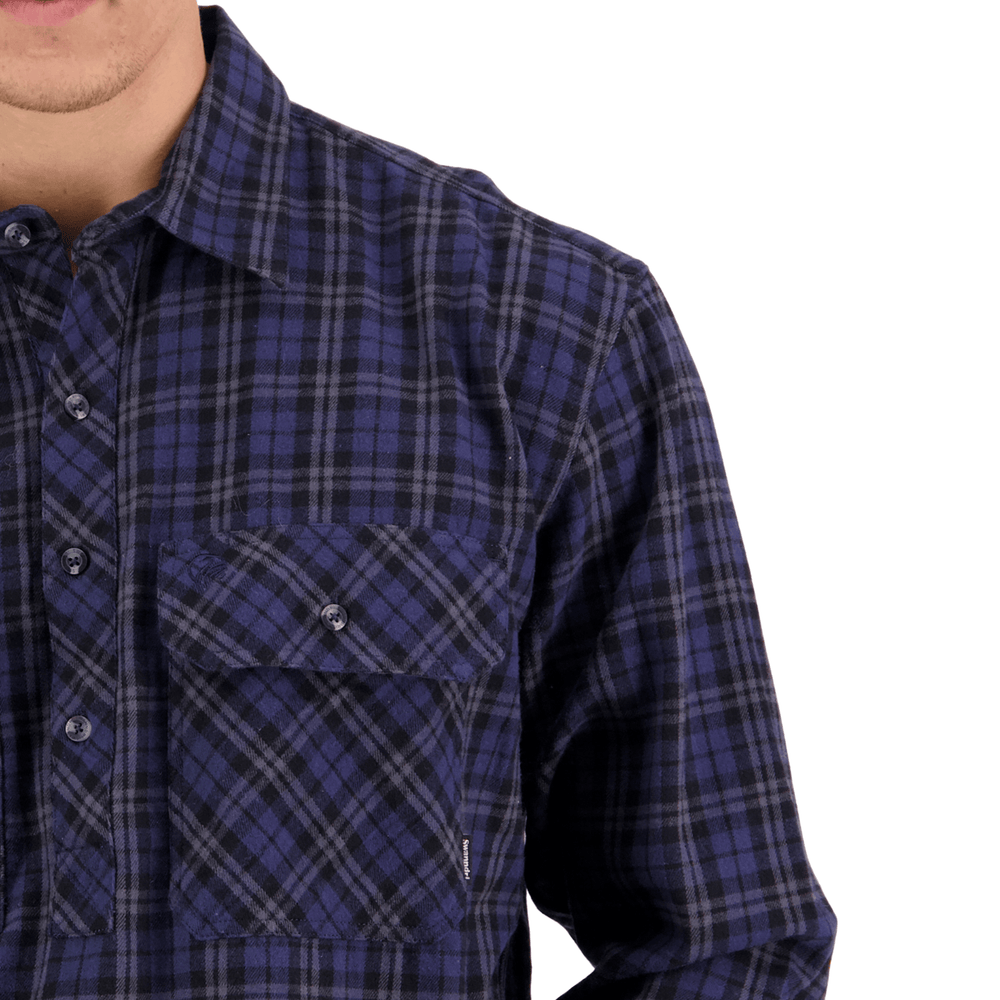
                  
                    Swanndri Barn Yarn Dye Shirt - Blue
                  
                