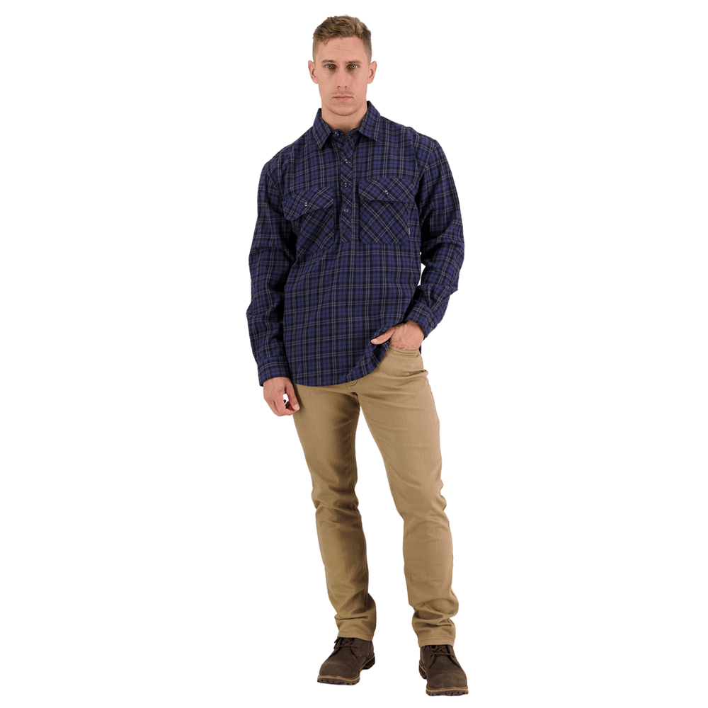 
                  
                    Swanndri Barn Yarn Dye Shirt - Blue
                  
                
