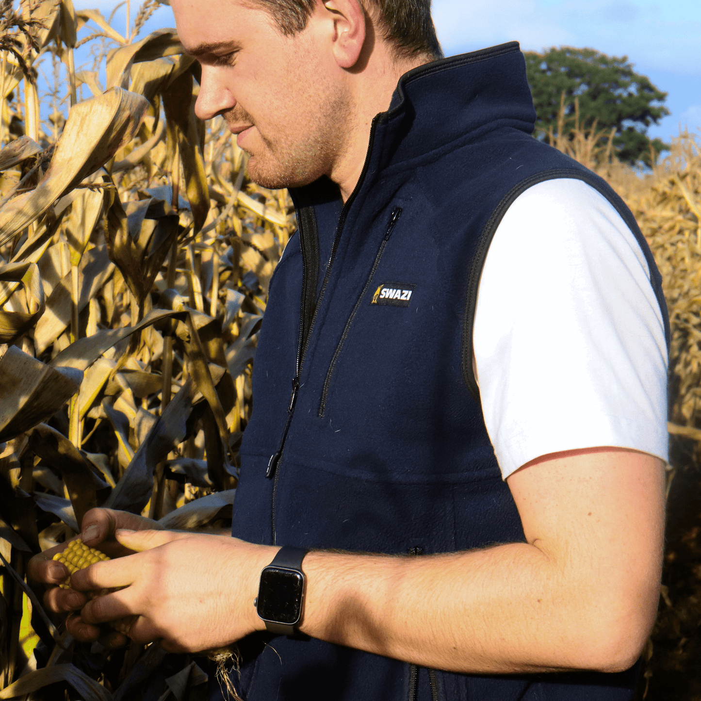 Swazi Sherpa Vest Gilet - Navy
